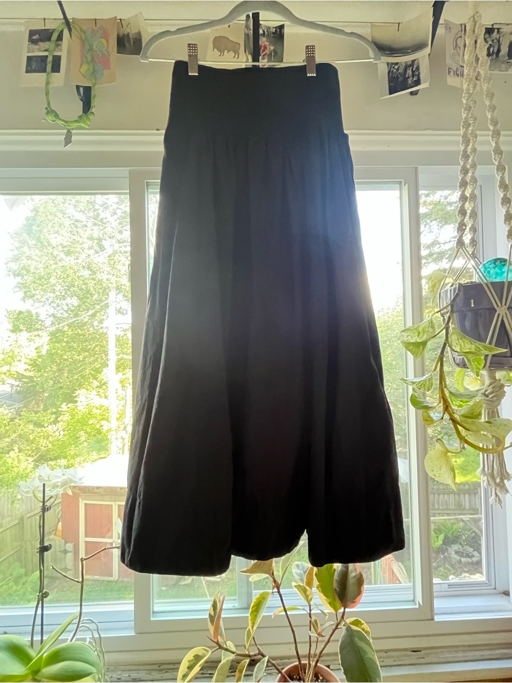 Free People Black Midi Skirt